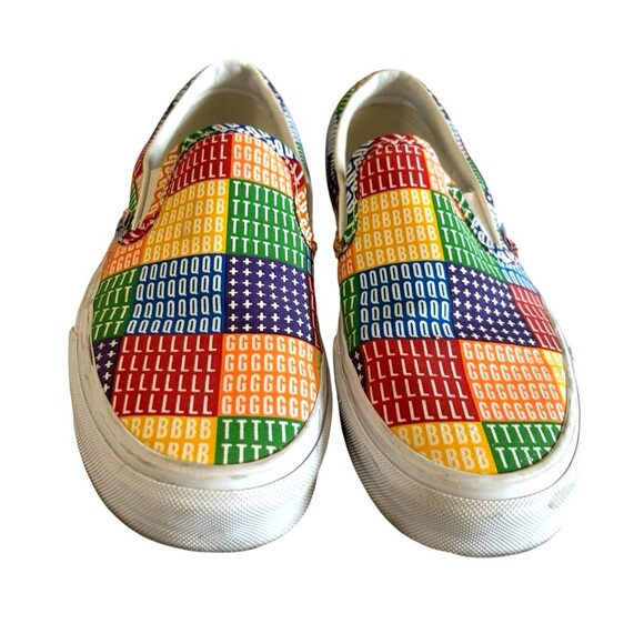 Vans Classic Slip On Pride Rainbow Skate Unisex Casual Sneaker Shoes  M8 - W 9.5 - Picture 4 of 12